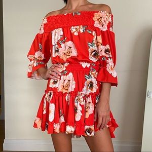 MISA Los Angeles red dress US4 like New